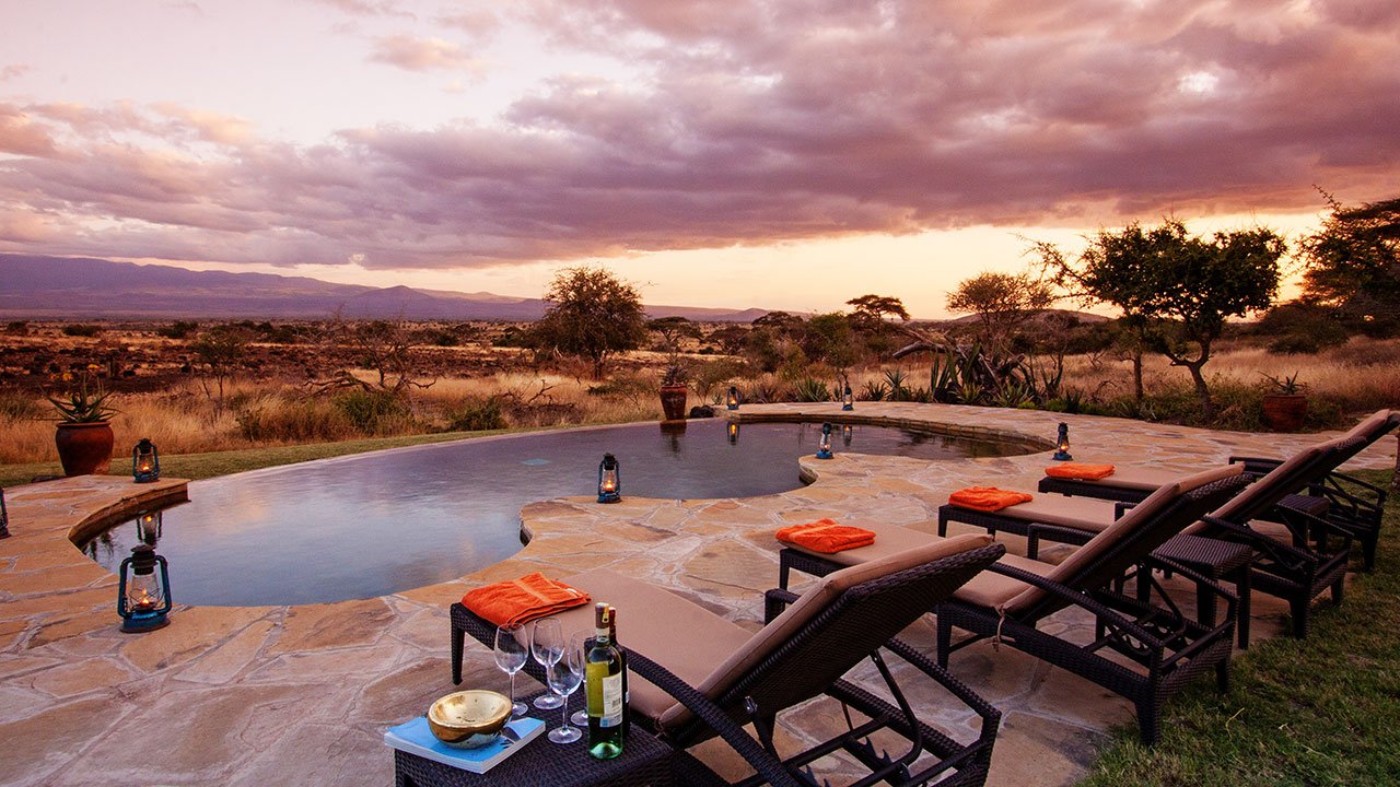 Luxury tented accommodation at Tortilis Camp in Amboseli National Park
